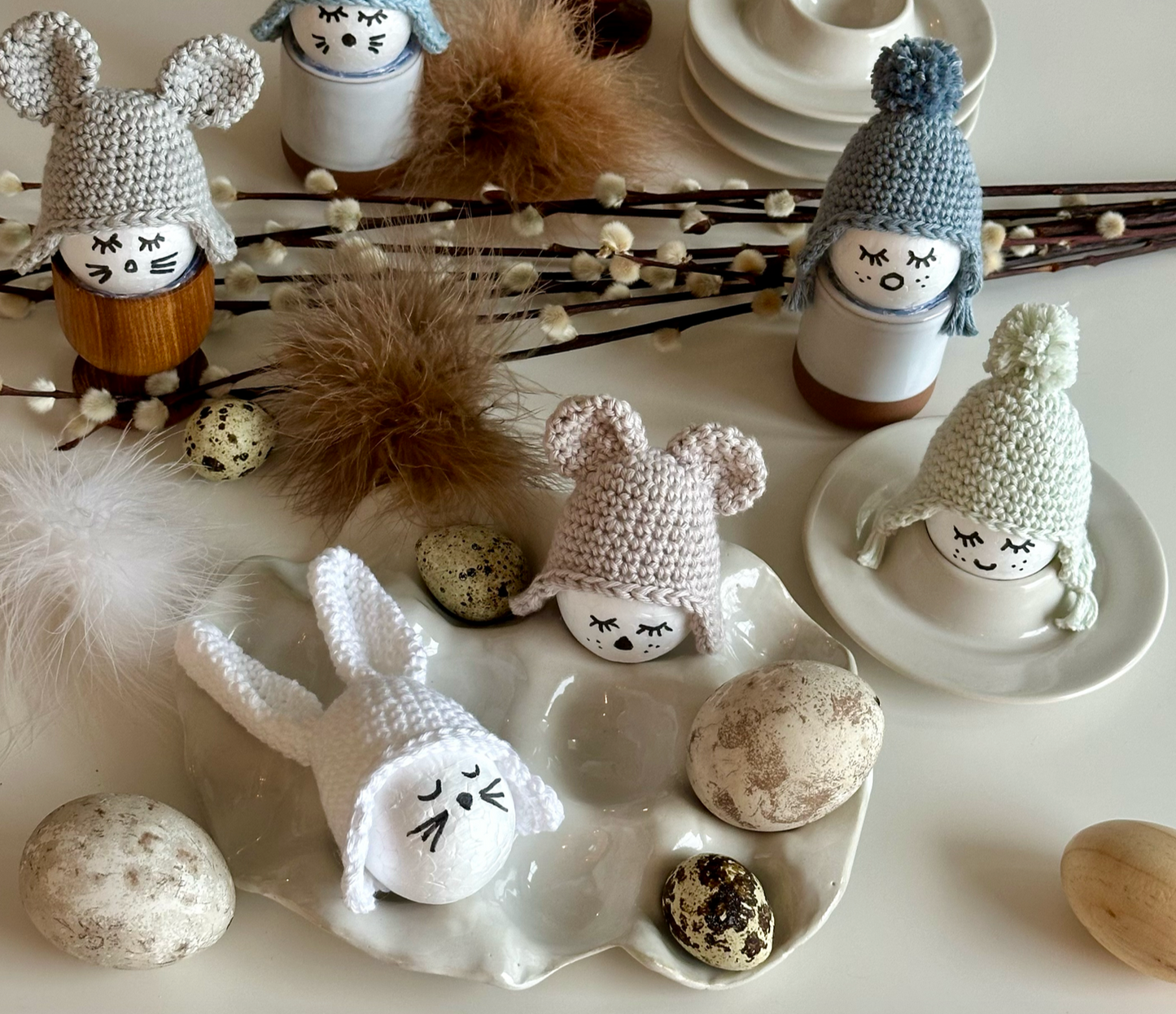 Virkbeskrivning äggvärmare mössa