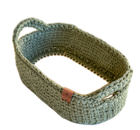 Virkbeskrivning korg med träbotten