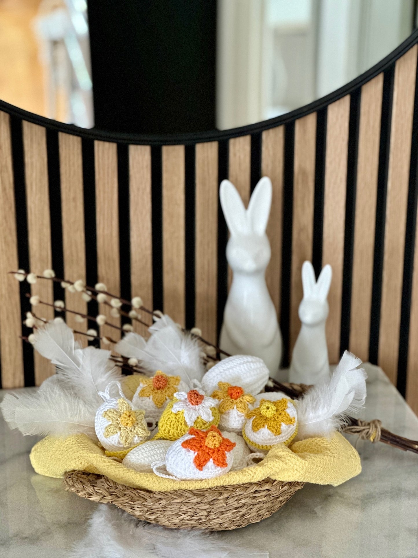 Virkbeskrivning: Ägg med påsklilja